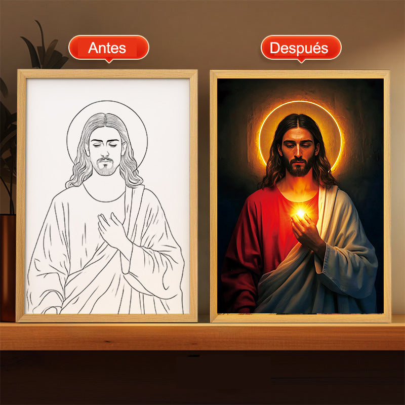 Comprar Cuadro LED de Jesús | Regalo Cristiano con Luz y Fe