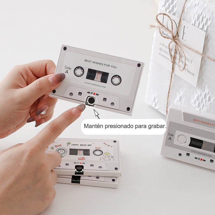 Tarjeta de Felicitación Cassette Retro