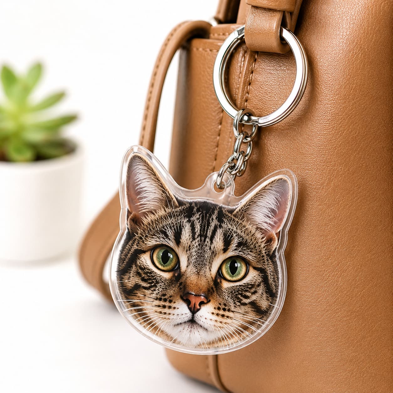 Llavero Personalizado de Gato con Foto