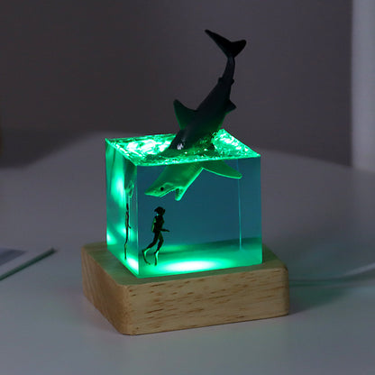 Lámpara de Resina Cubo Océano