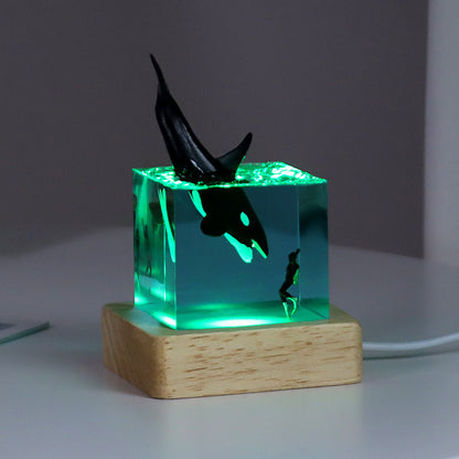 Lámpara de Resina Cubo Océano