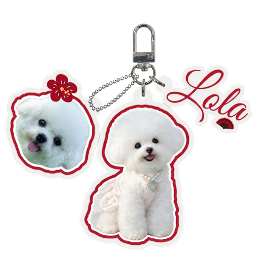 Llavero Personalizado de Perro Estilo Flamenco