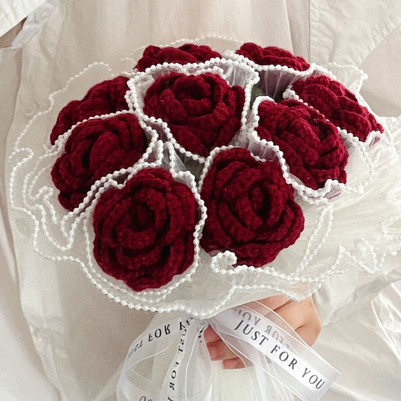 Ramo Rosas Crochet: Regalo Romántico y Eterno