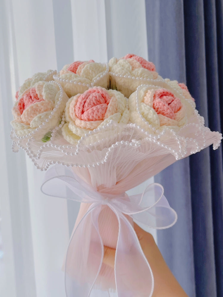 Ramo Rosas Crochet: Regalo Romántico y Eterno
