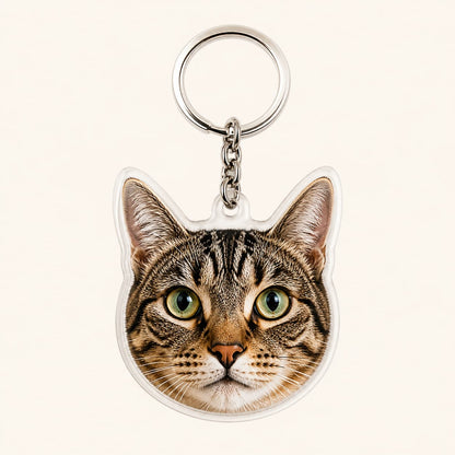 Llavero Personalizado de Gato con Foto