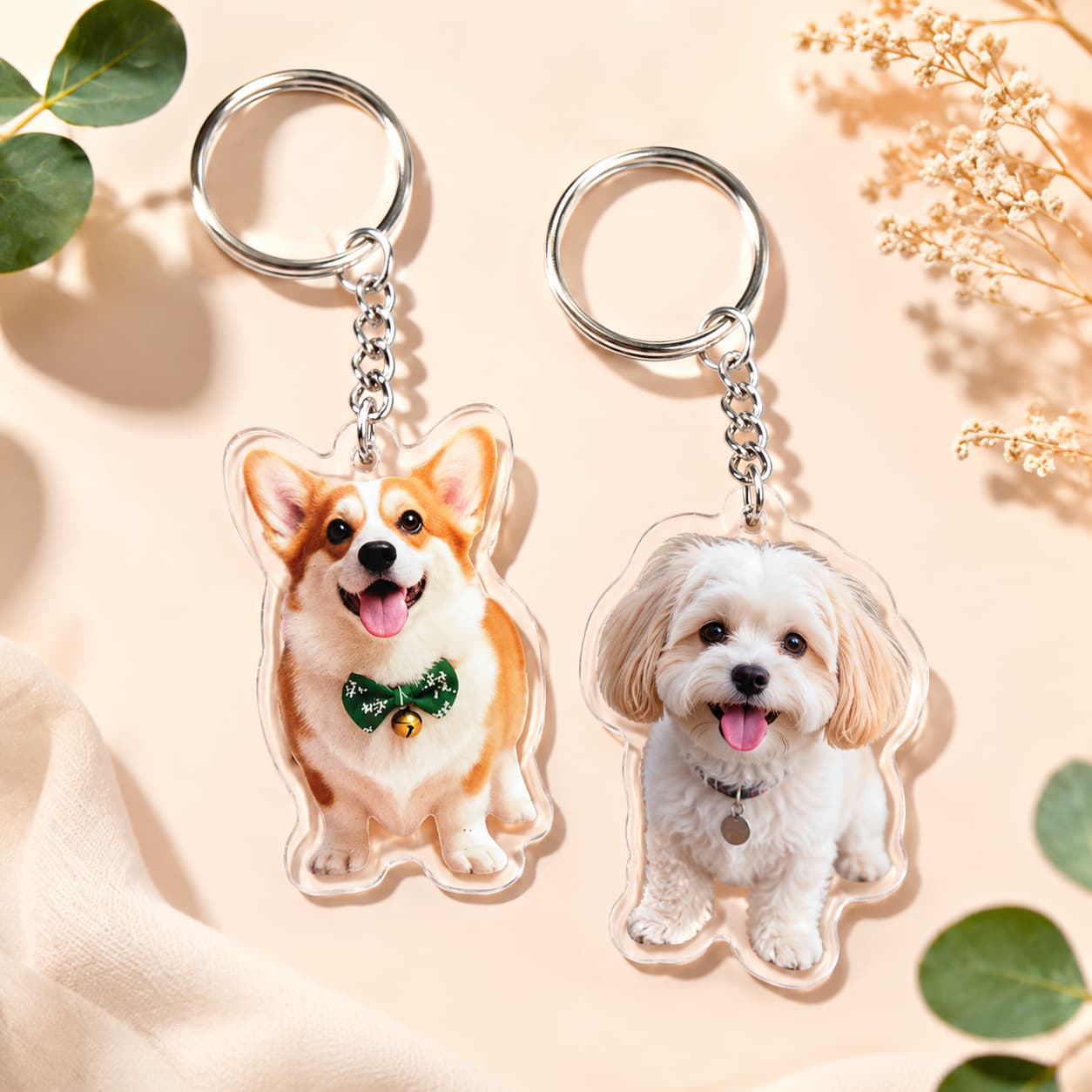 Llavero Personalizado de Perro con Foto en Metacrilato