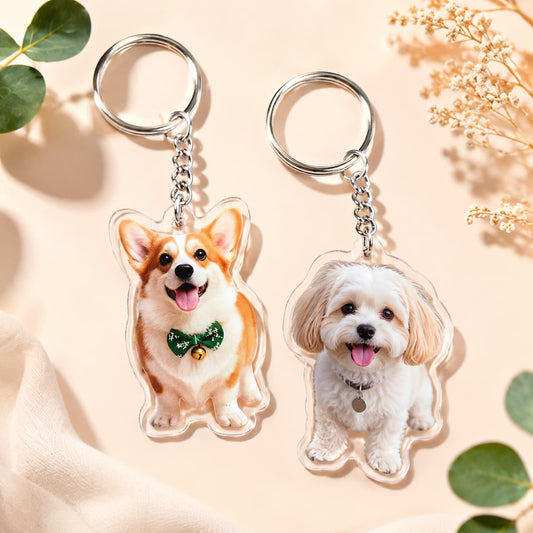 Llavero Personalizado de Perro con Foto en Metacrilato