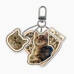 Llavero Personalizado Gato – Diseño Corazón Leopardo Clásico