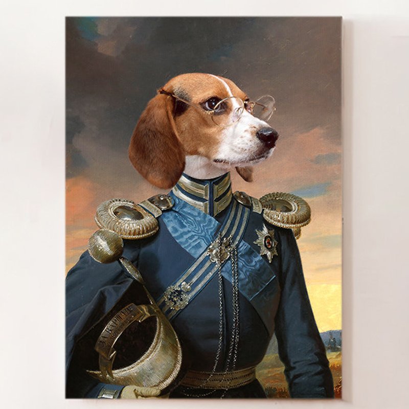 Retrato de perro gato El Oficia