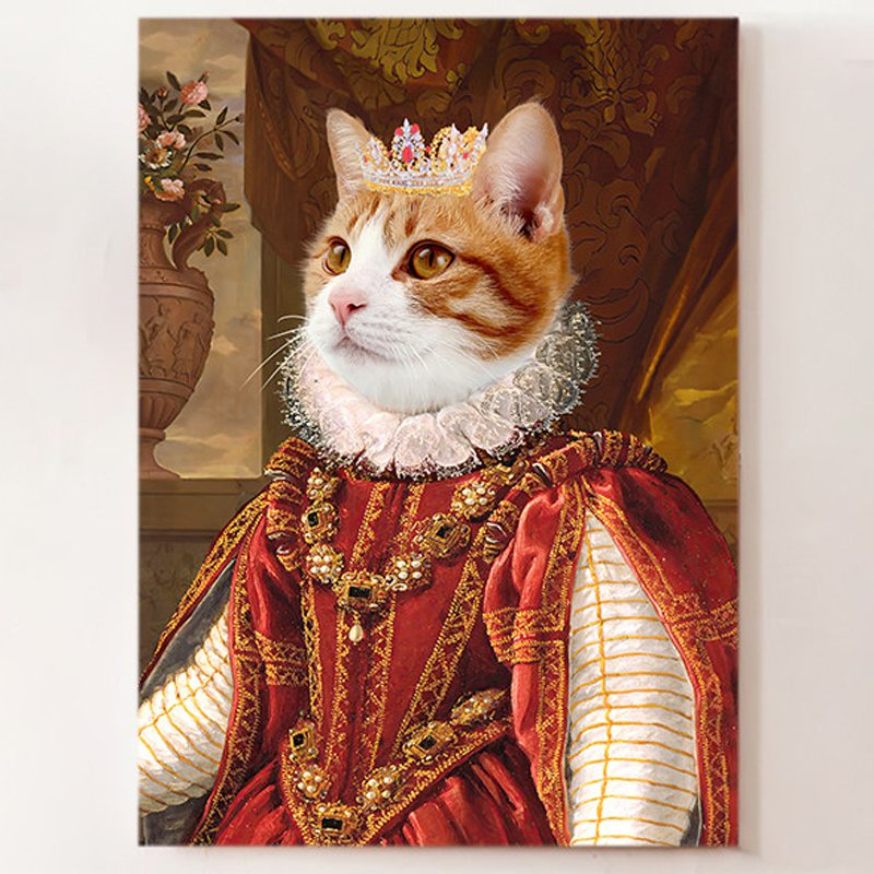 La Reina-Retrato de Mascota Personalizado