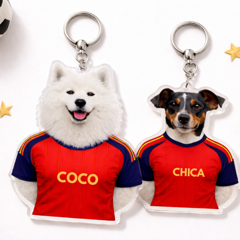 Llavero Mascota Futbolista Personalizado